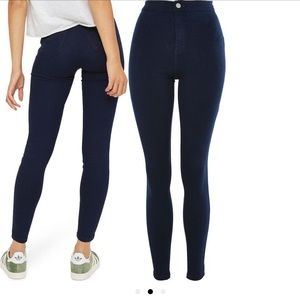 Topshop Joni High Waist Skinny Jeans, Dark Indigo